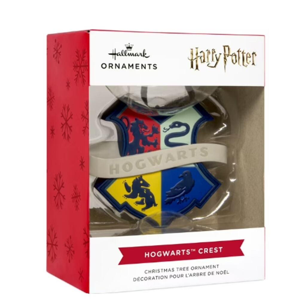 2025 Hallmark Harry Potter Hogwarts Crest Christmas Tree Ornament 3" NEW
